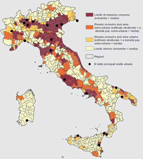 ISTAT consumo del suolo nei sistemi locali 2011
